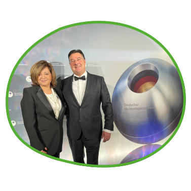 Auf der Preisverleihung des Deutschen Nachhaltigkeitspreises