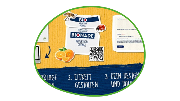 Flaschenetiketten Design durch Kunden